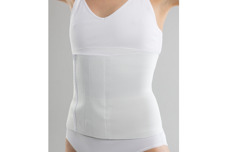 Elastic postoperative belt for the abdomen, model 107